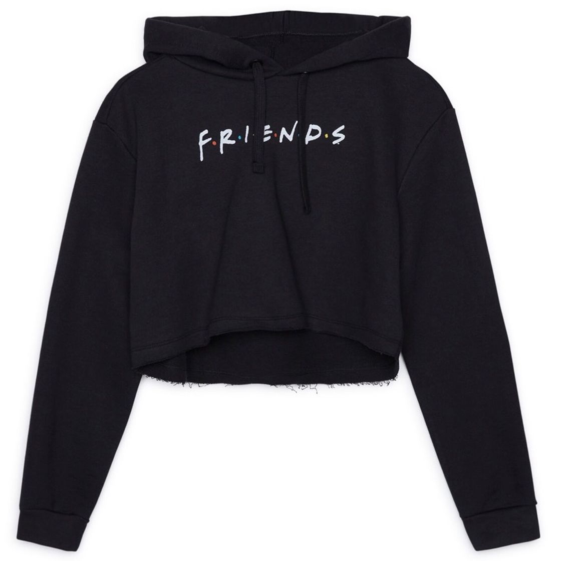 Social blusa moletom cropped capuz friends