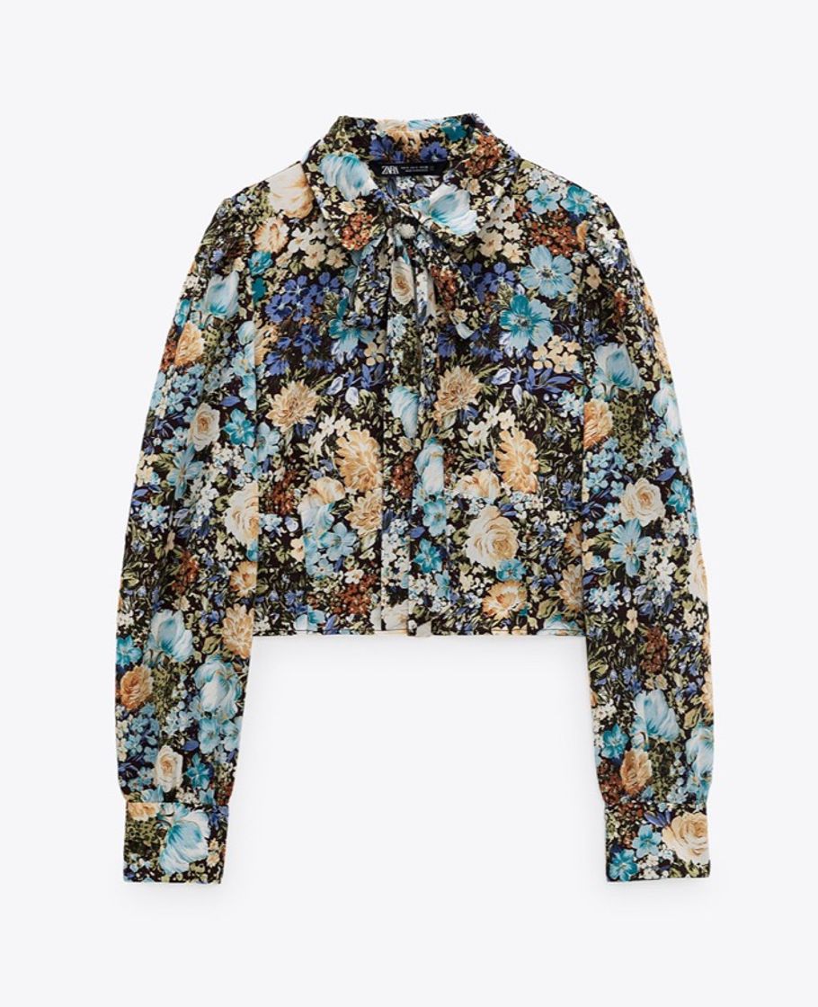 Social Camisa cropped estampada 