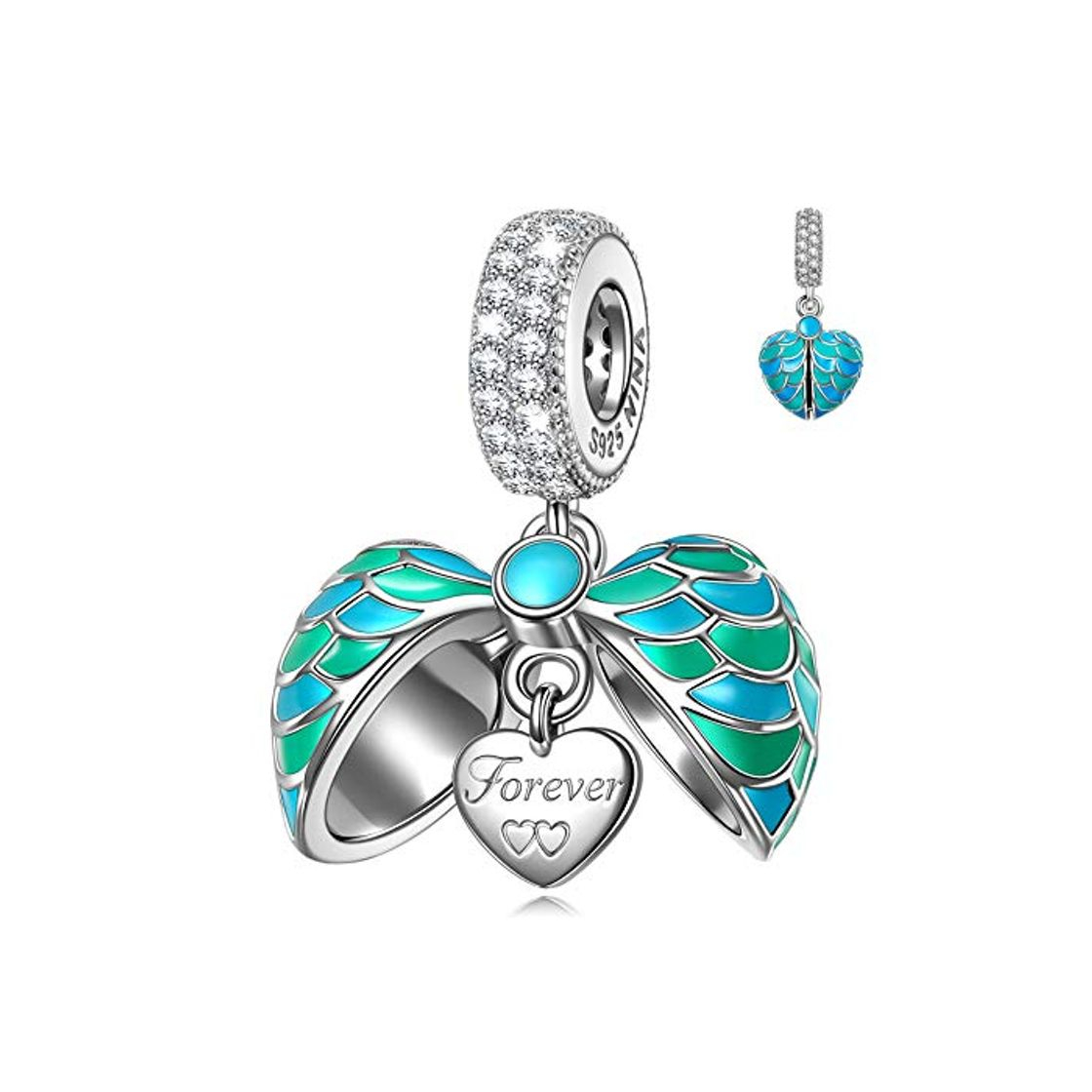 Product NINAQUEEN Charm Pandora Charms Amor de Corazon Regalos Originales Mujer Niña Regalos para Ella Plata 925 para Madre Novia Esposa