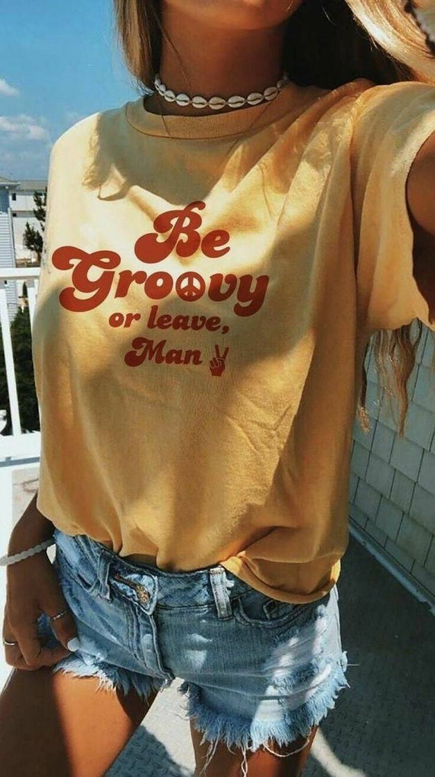 Fashion Blusa Be Groovy or Leave