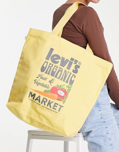 Levi's tote in light yellow

