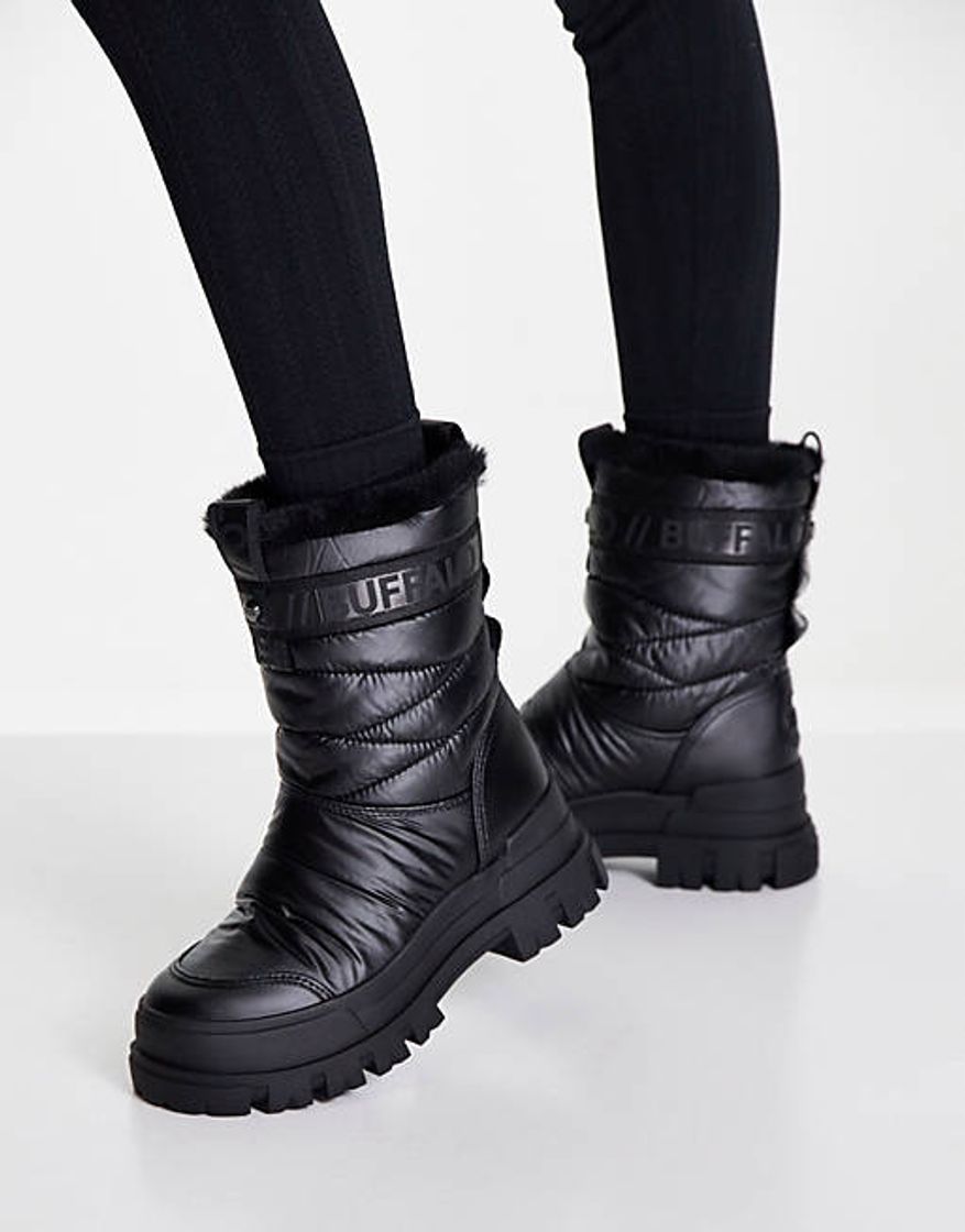 Fashion Buffalo Aspha Quilt snow boots in black