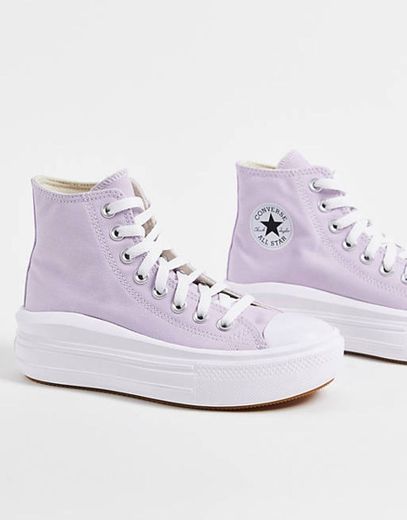 Converse Chuck Taylor Move Hi trainers in lilac