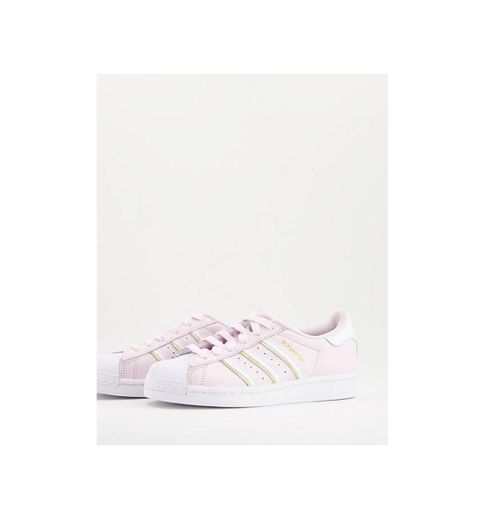 adidas Originals Superstar trainers in pale pink
