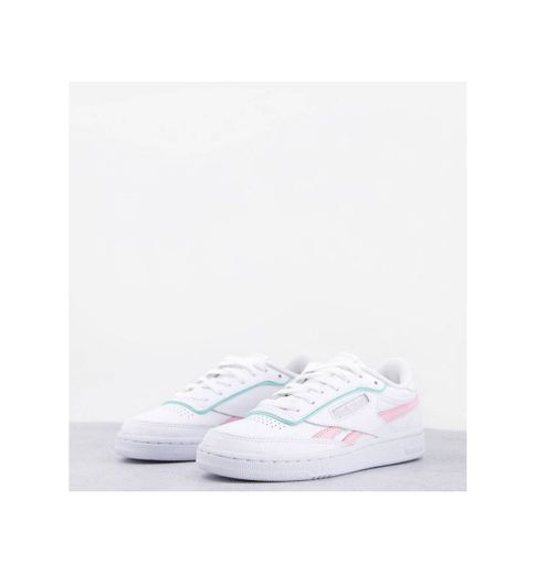 Reebok Club C Revenge trainers in white and pastels
