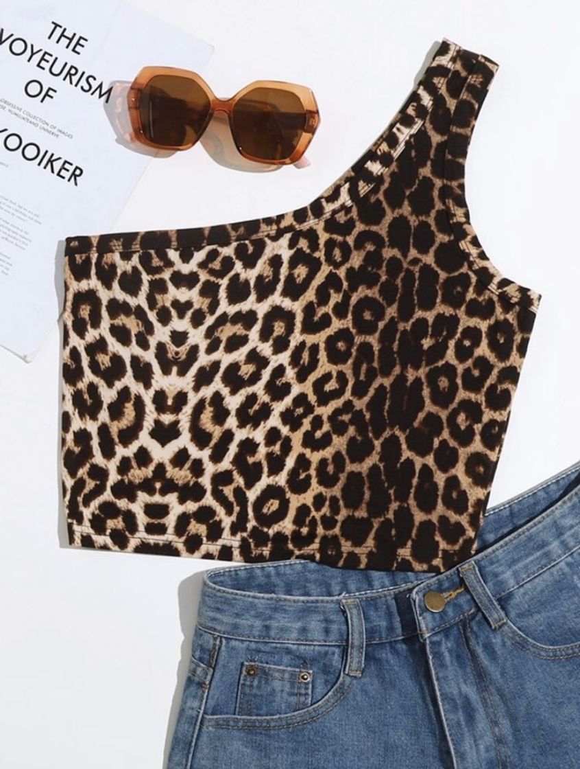 Fashion SHEIN Leopardo Sexy Top