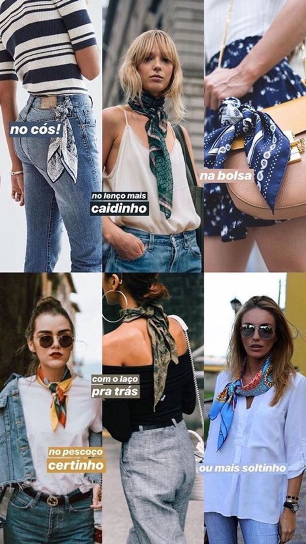 Moda Lenços e bandanas ✨