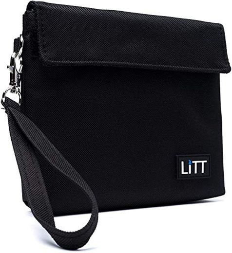 LITT Stash Bag Discreet Smell Proof Bag with Velcro Fastener, Zip -