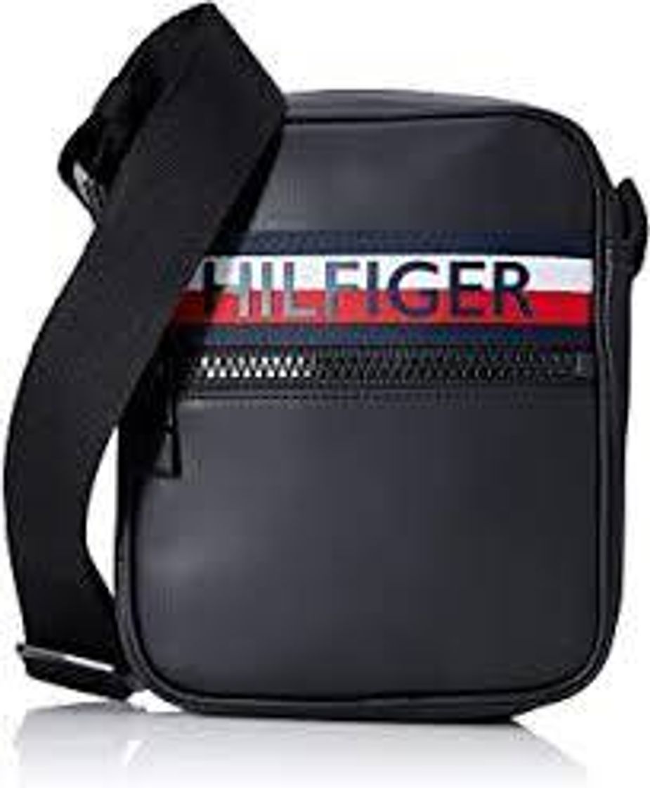 Moda Tommy Hilfiger TH City Mini Reporter, Bolsa para Hombre, Negro