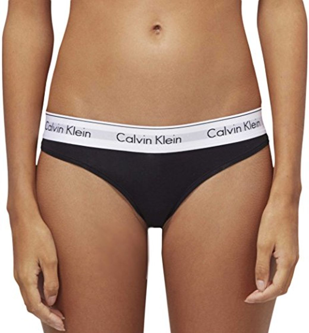 Product Calvin Klein Modern Cotton-Thong Tanga, Negro