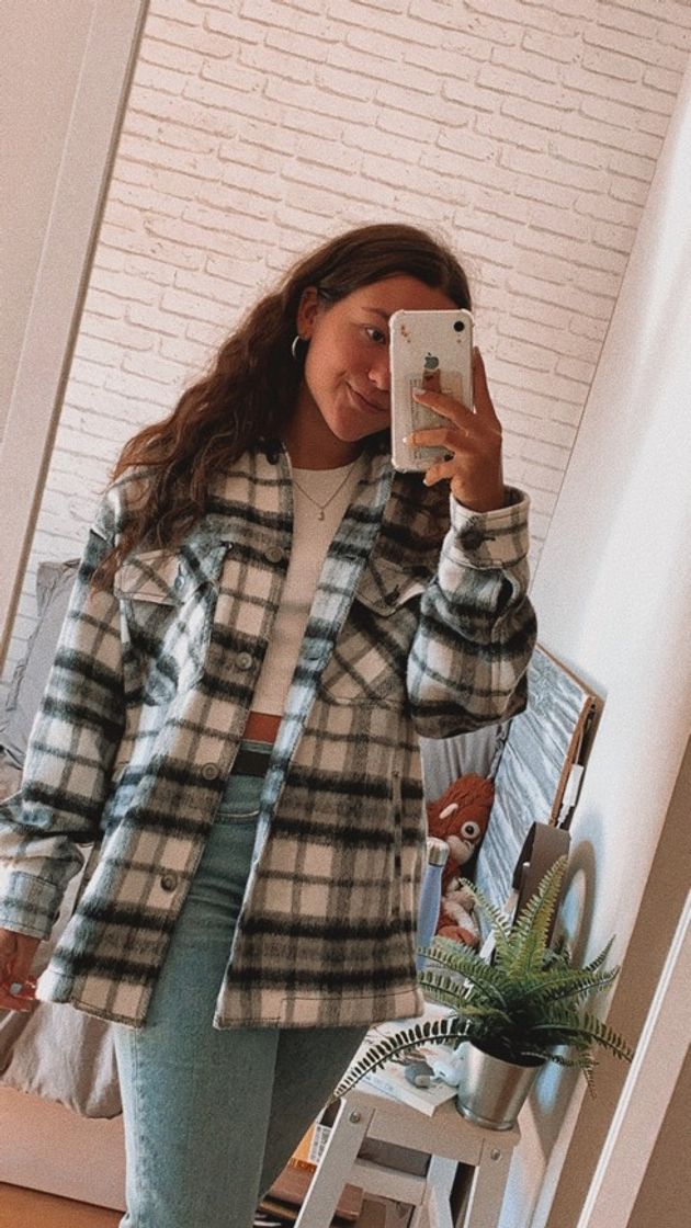 Social SOBRECAMISA CUADROS CON LANA