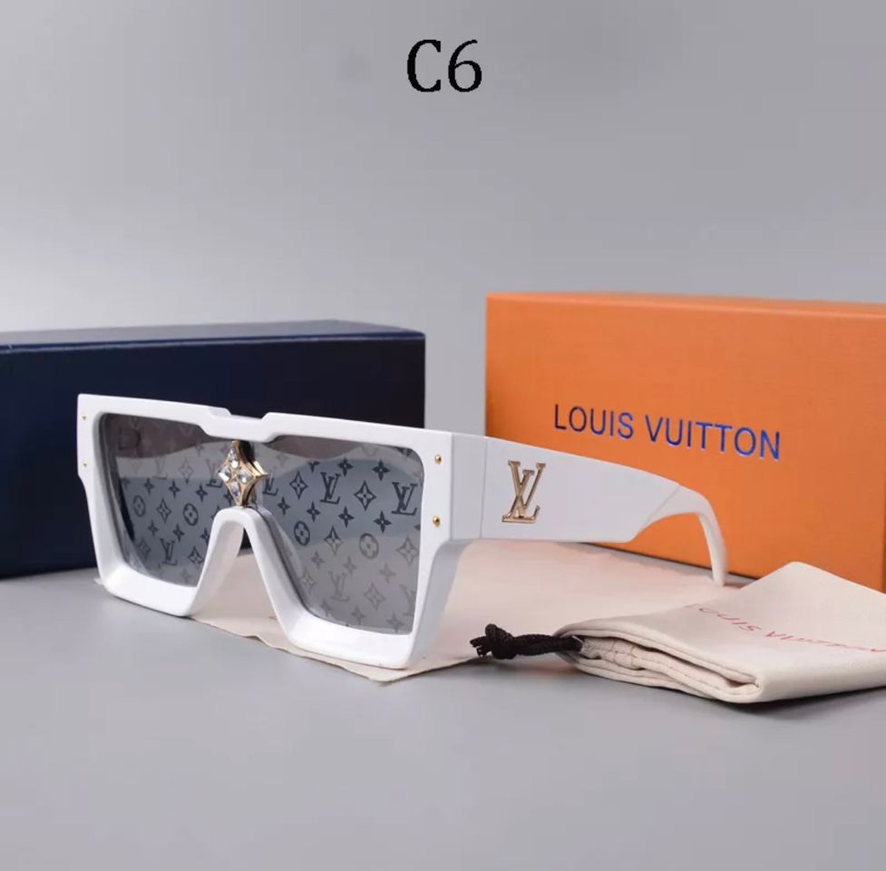 Moda LOUIS VUITTON New Large Frame Square Luxury Men's Sunglasses Fashion Women's Outdoor Beach UV400 Factory Price