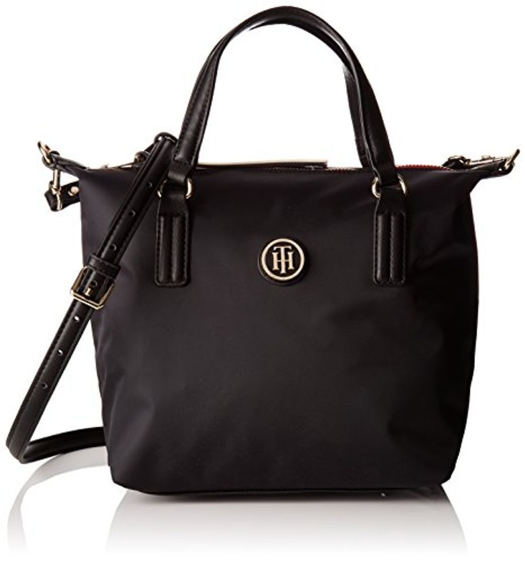 Social Tommy Hilfiger Poppy Small Tote, Bolso Totes para Mujer, Negro