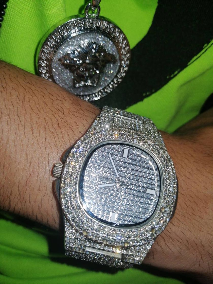 Moda cilyberya Reloj Iced out Hip Hop para Hombres