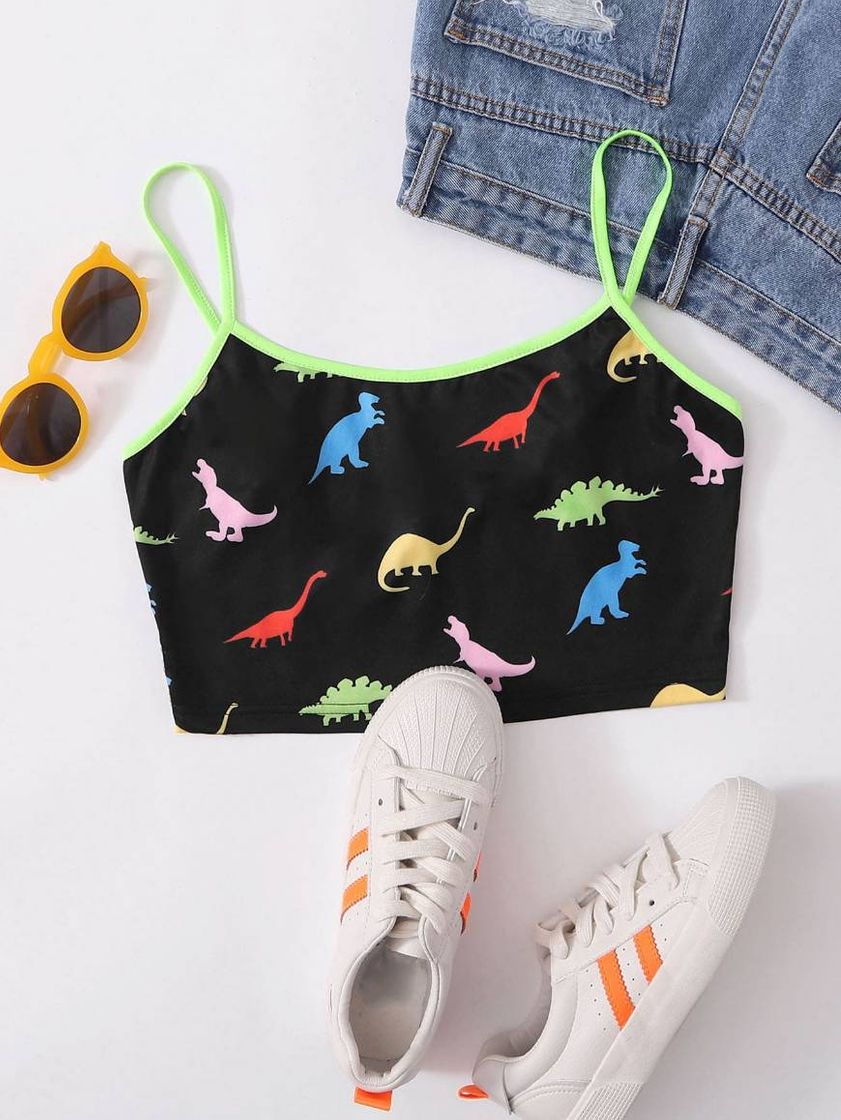 Moda Top de dinossauro shein