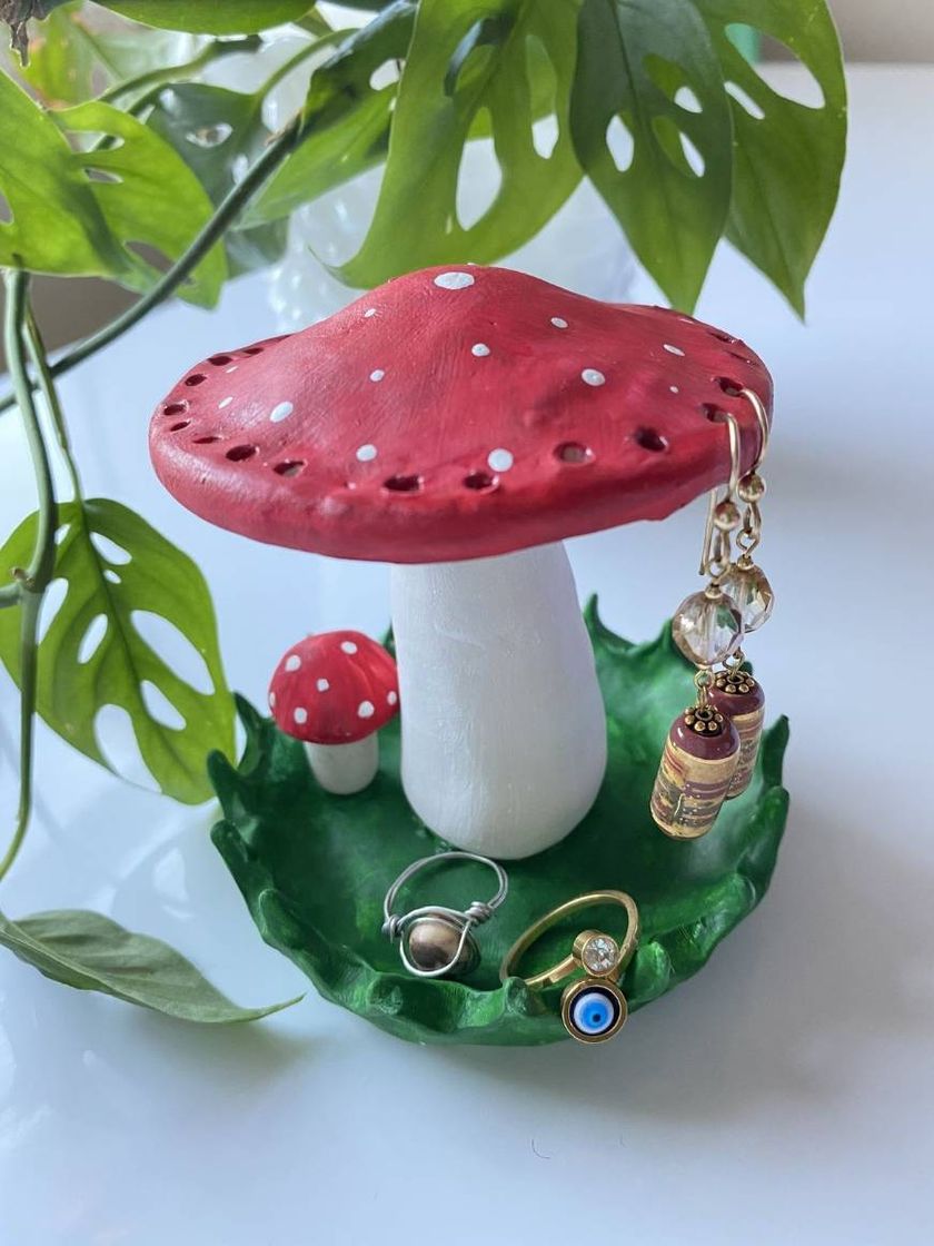 Producto mushroom • handmade • earring • holder • classic • art 