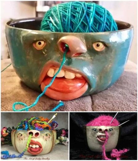 crochet • ceramic • bowl • yarn • art