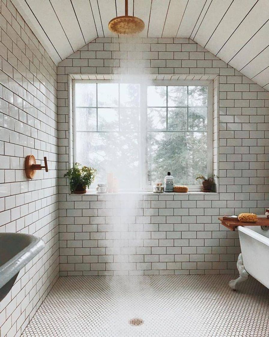 Moda bathroom • light • nature • shower • home inspo