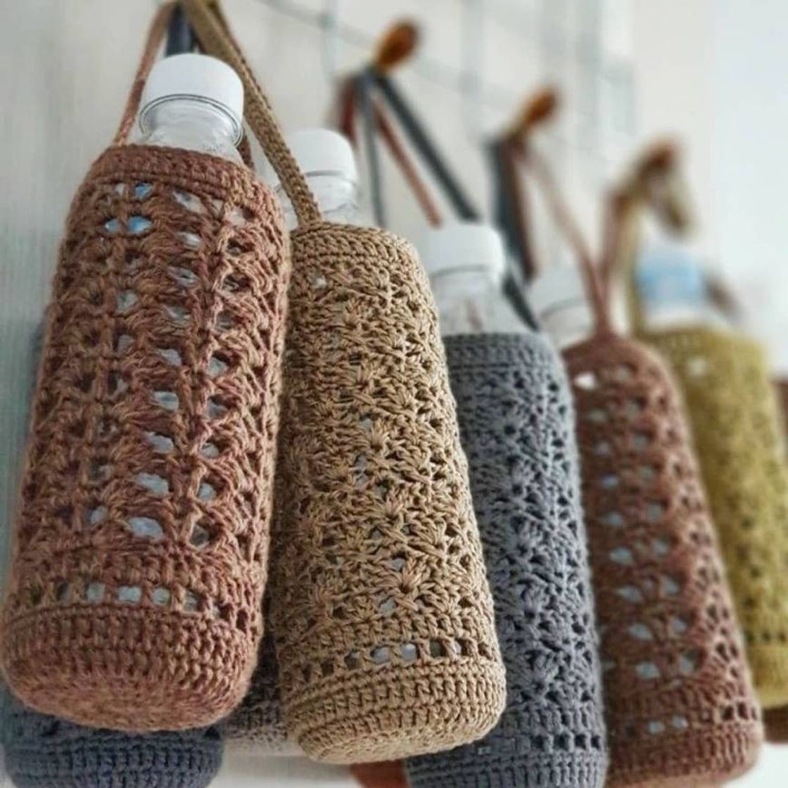 Moda crochet bottle holder