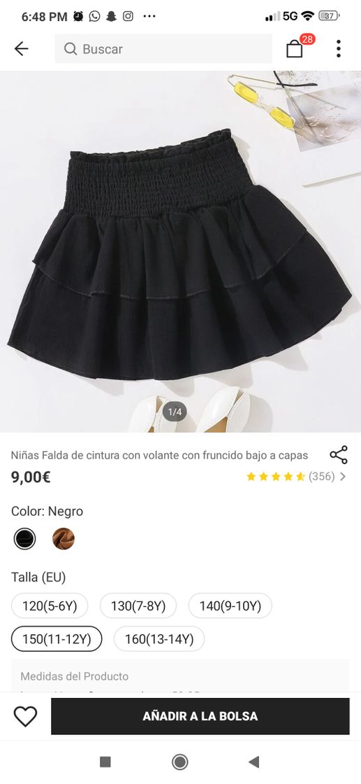 Moda falda a cuadros morada y negra