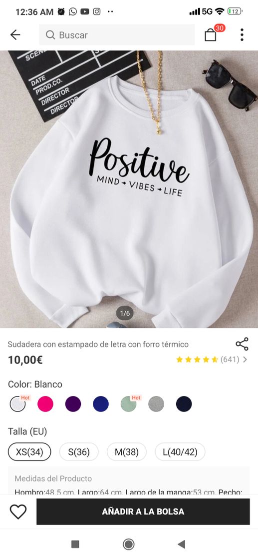 Fashion Sudadera blanca frase