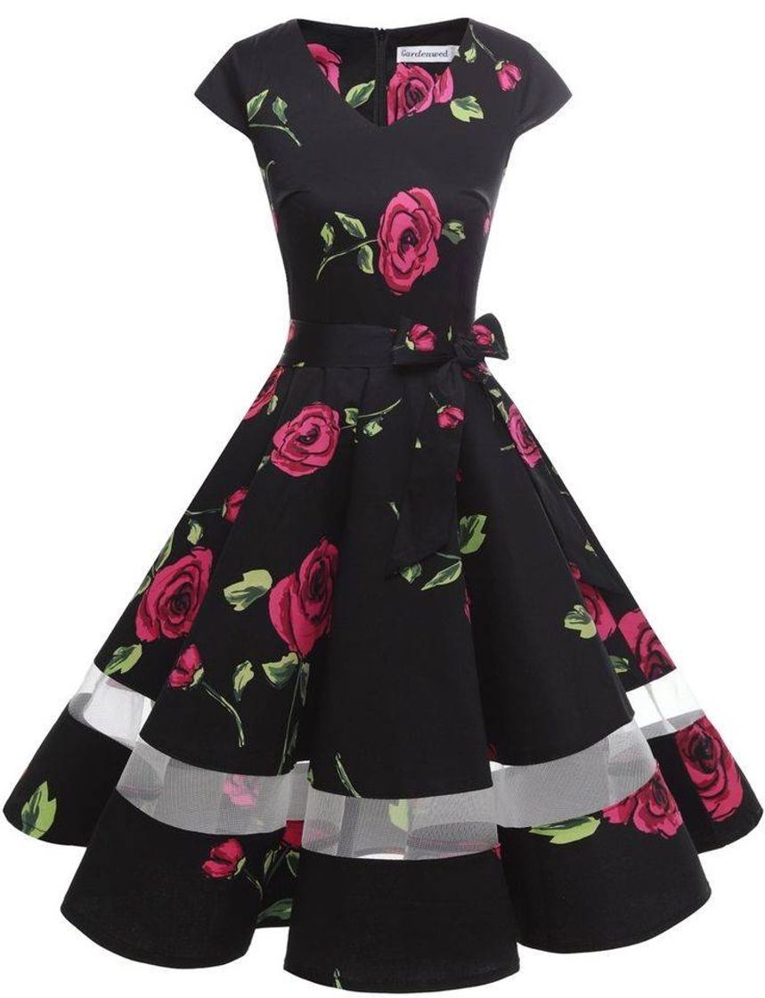 Fashion Rose Print Dresses

