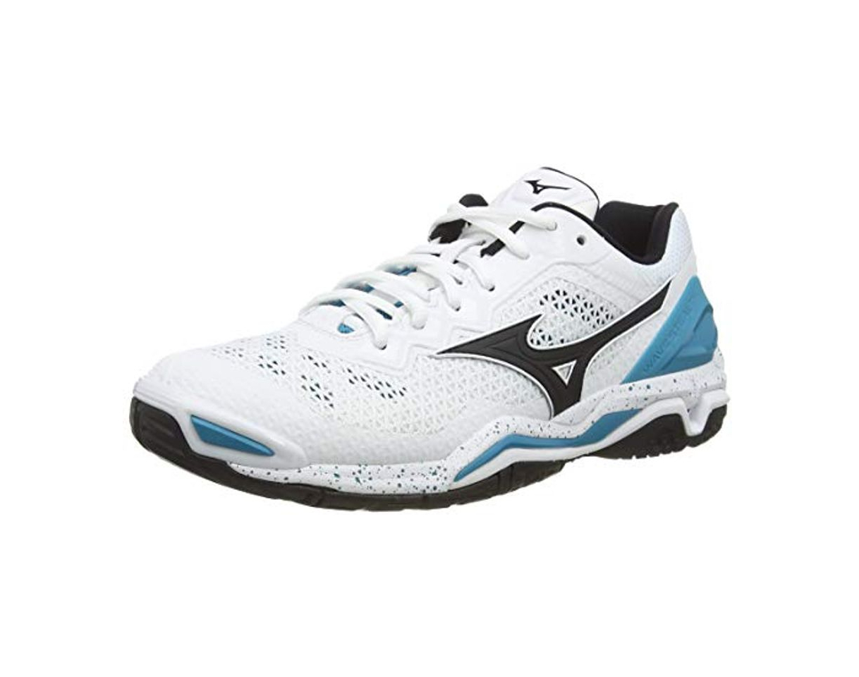 Moda Mizuno Wave Stealth V, Zapatillas Deportivas para Interior Unisex Adulto, Blanco