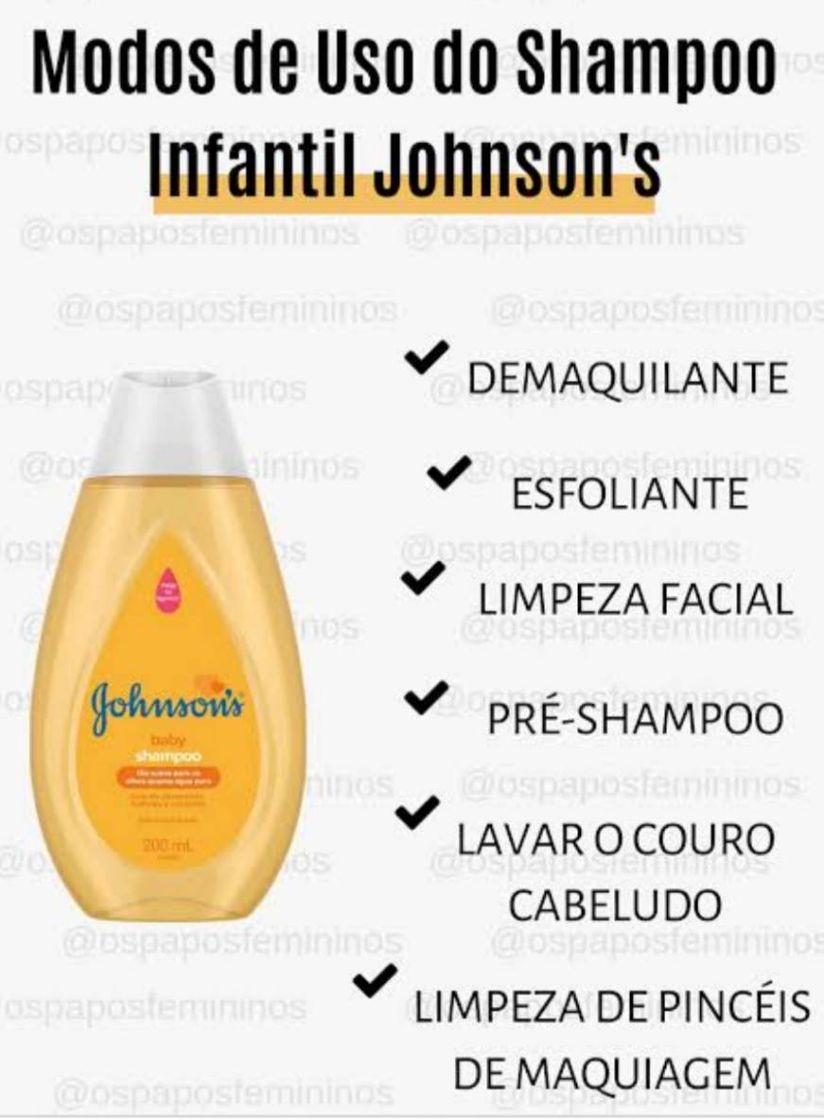 Fashion Skincare com shampoo jhonsons baby. 