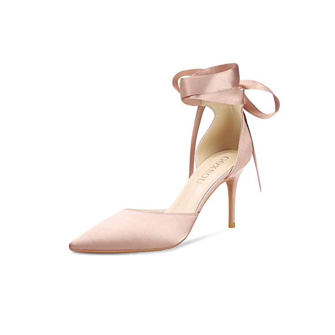 Social GOXEOU - Zapatos de tacón de Aguja para Mujer, con Tiras de