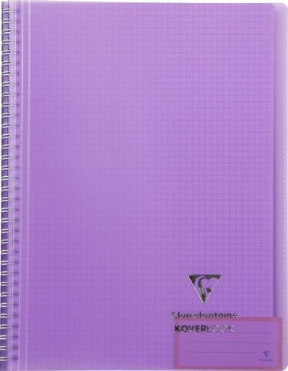 Clairefontaine Koverbook 386401 C cuaderno de espiral protectora enveloppante en Polypro 160 páginas