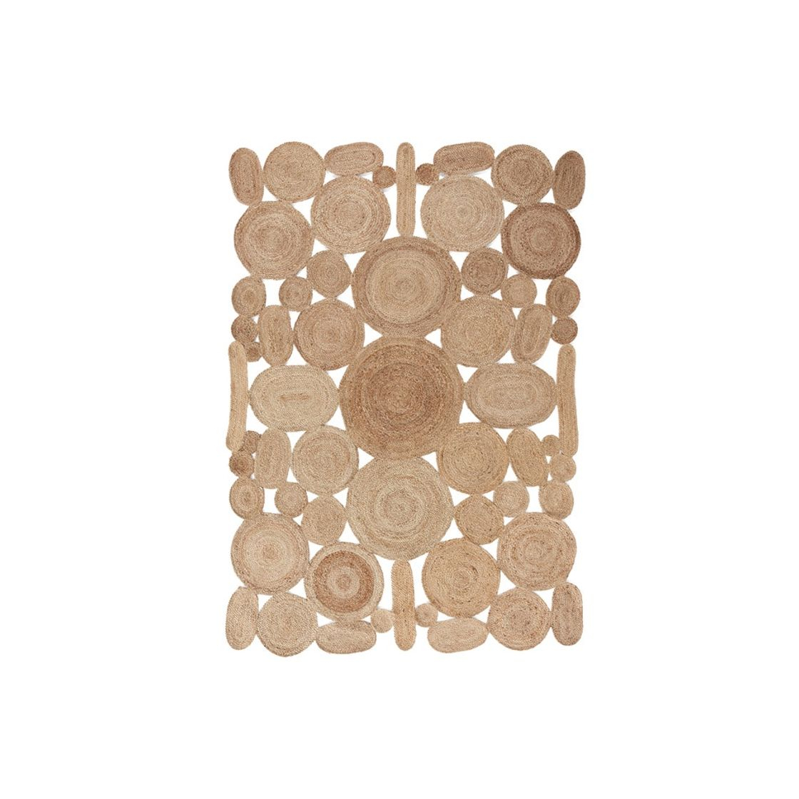 Products Tapete Sarakala multi circle jute rug natural