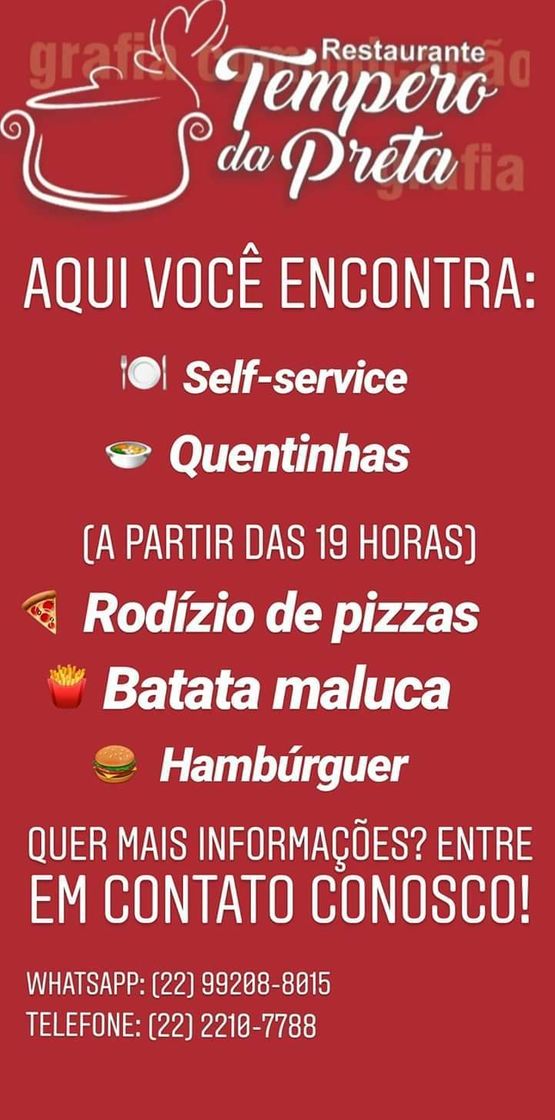 Restaurantes Tempero da Preta