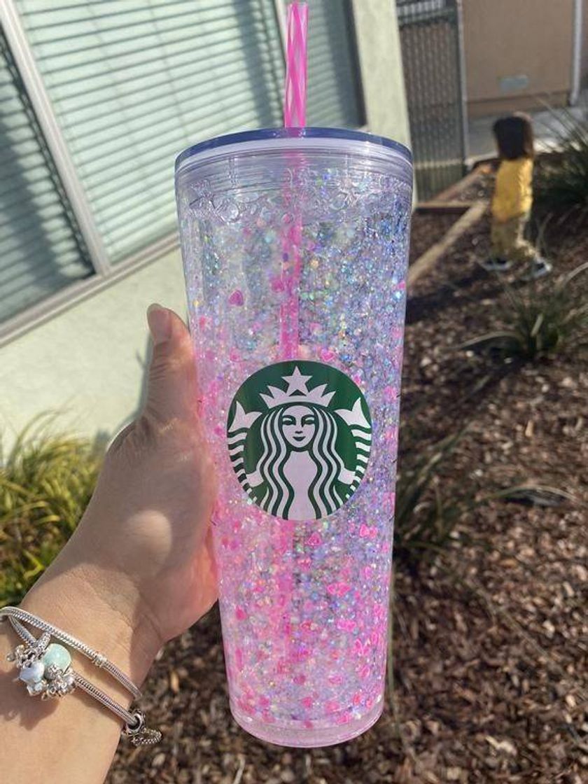 Fashion Starbucks pink/rainbow glitter 