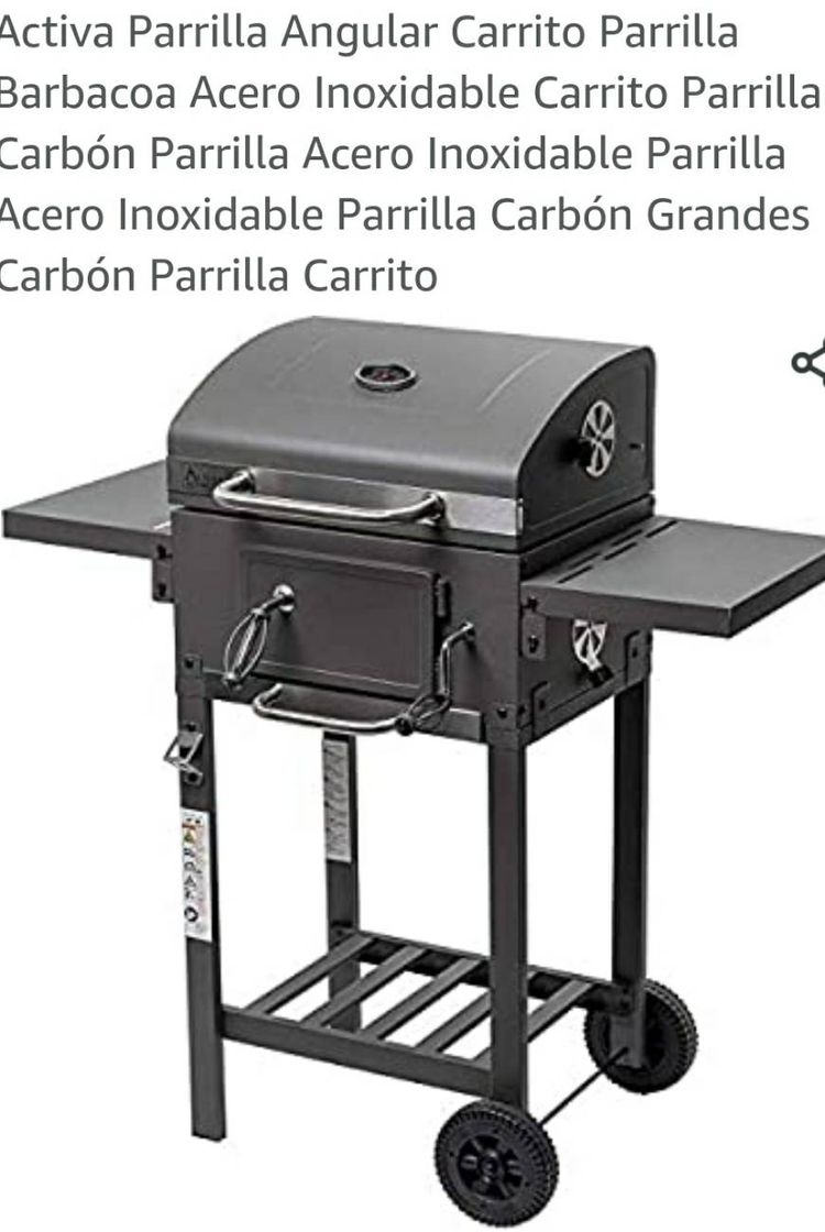 Moda Activa Parrilla Angular Carrito Parrilla Barbacoa Acero Inox