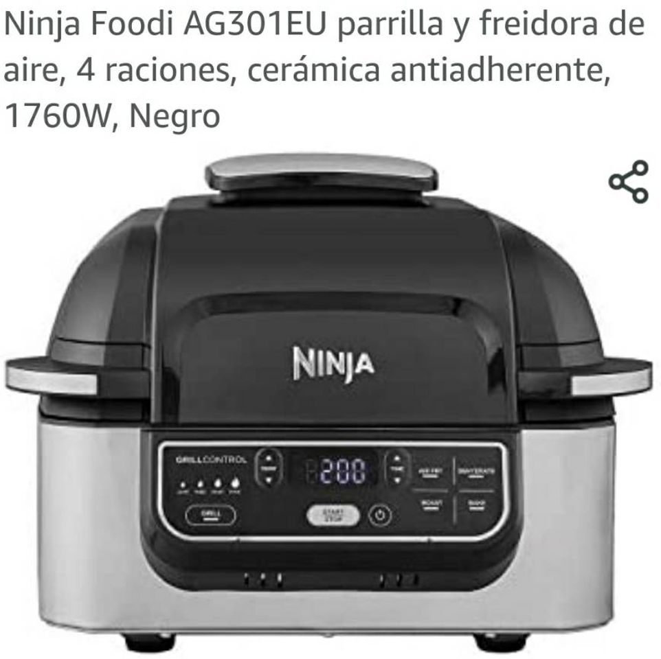 Moda Ninja Foodi AG301EU parrilla y freidora de aire, 4 raciones,