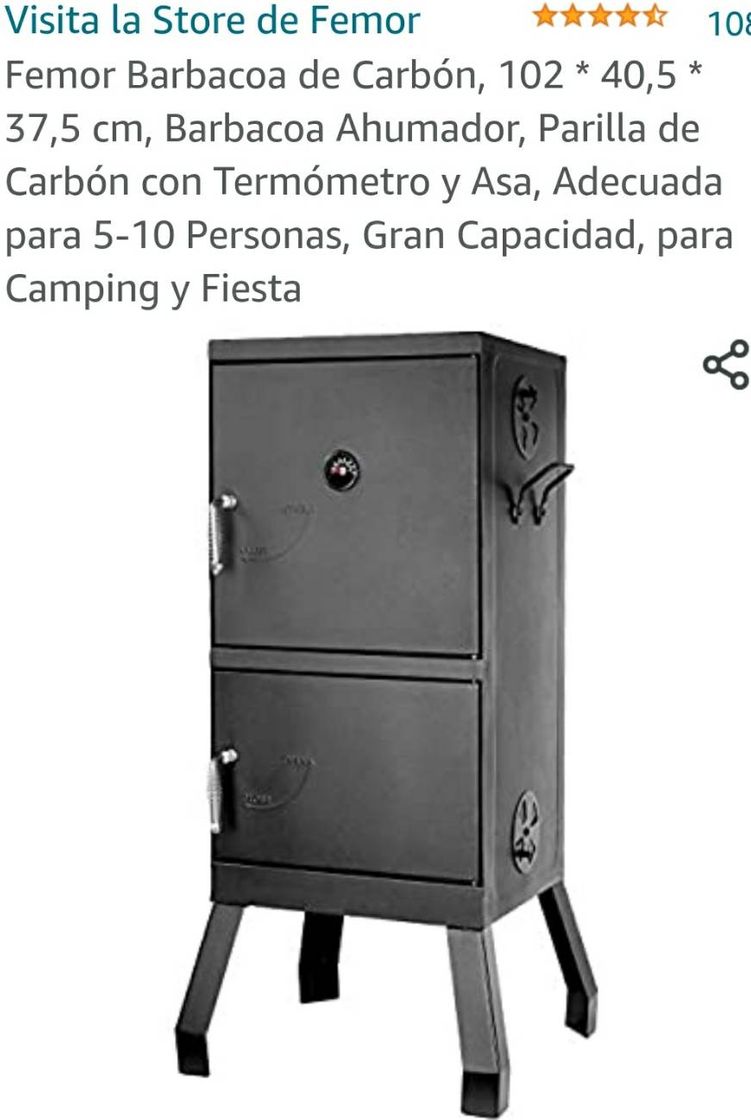 Moda Femor Barbacoa de Carbón, 102 * 40,5 * 37,5 cm, Barbacoa Ahu