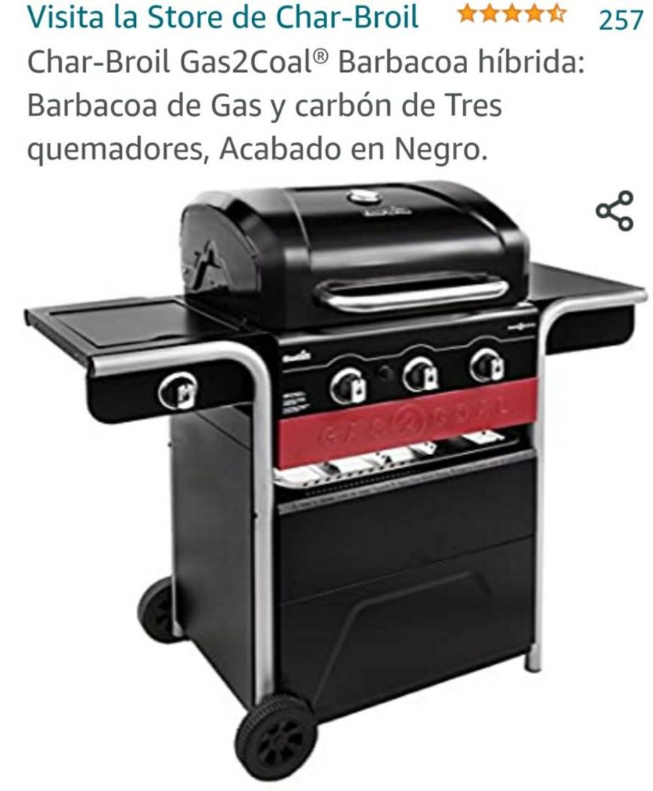 Moda Char-Broil Gas2Coal® Barbacoa híbrida: Barbacoa de Gas y car