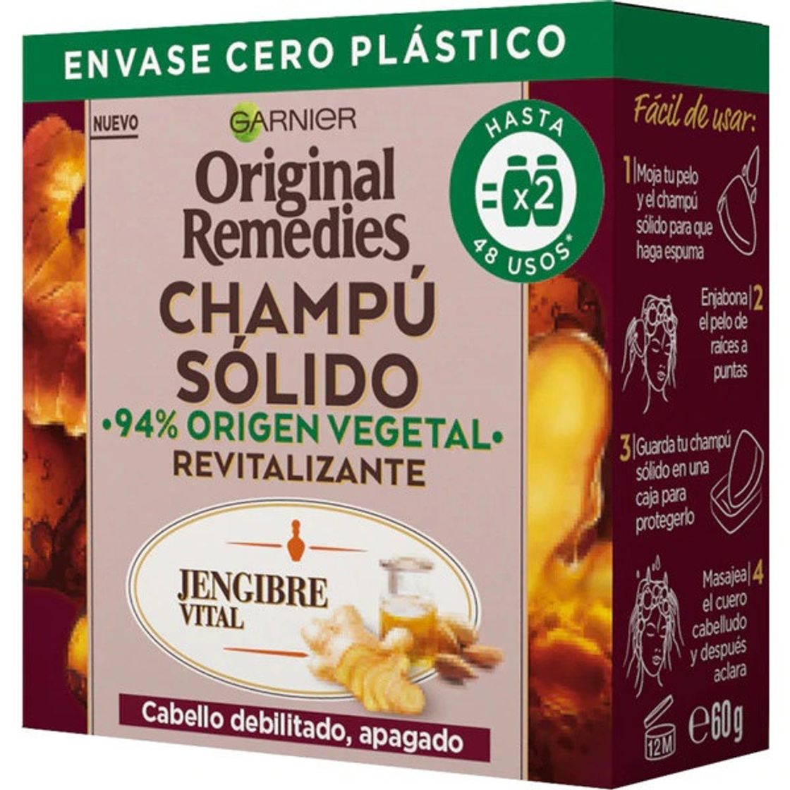 Product Champú Sólido Jengibre Vital Cabello Debilitado y Apagado