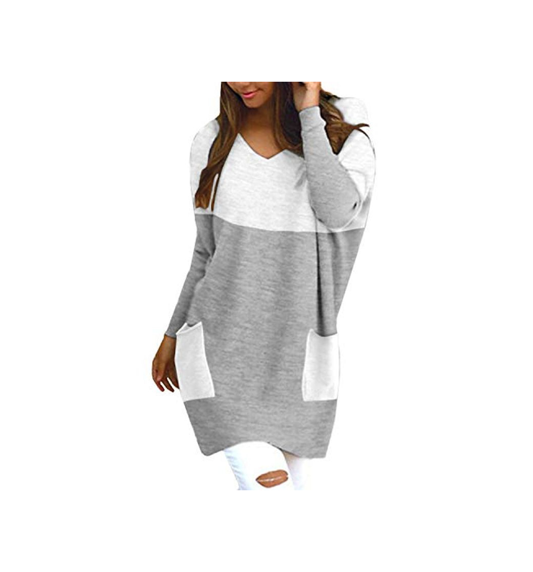 Fashion Style Dome Jerseys de Punto Mujer Largos Vestidos Camisetas Tops Pull