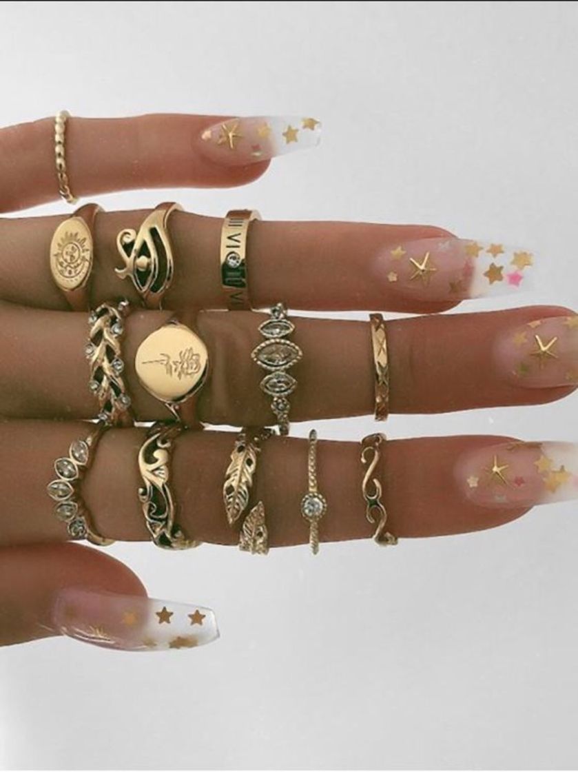 Conjunto de anillos de diamantes