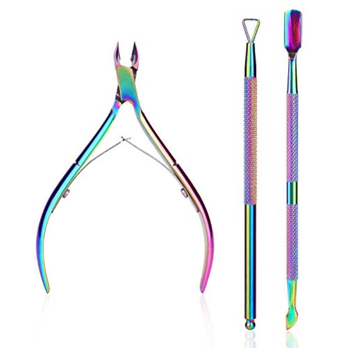 Social 3 Piezas Pinza de Cutículas con Levantador de Cutícula Removedor de Cutícula