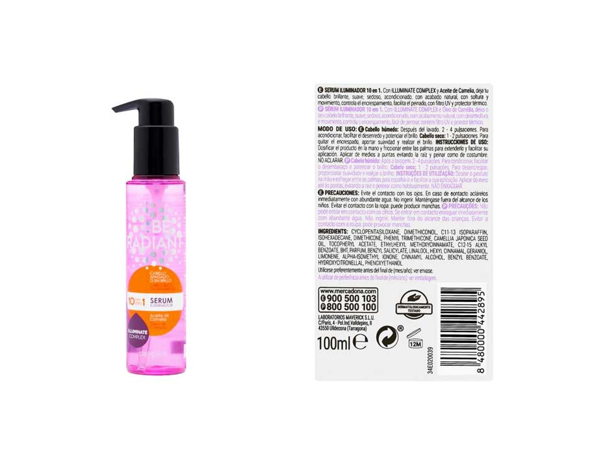 Producto Sérum Be Radiant 10 en 1 Deliplus cabello apagado con aceite de camelia