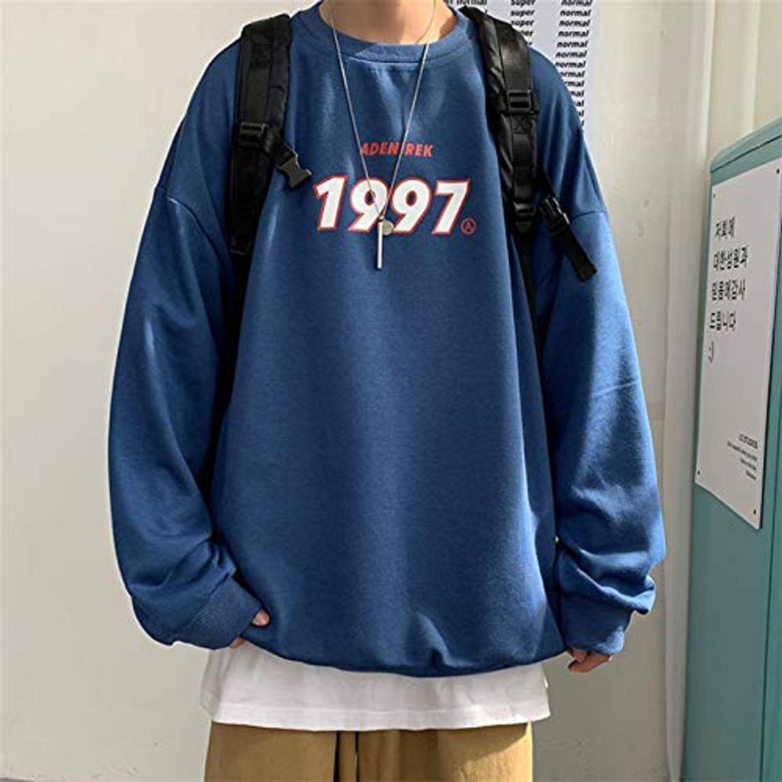 Fashion WPLHH Otoño Hombres Casual Sudaderas Harajuku 1997 Impreso Hombres De Gran Tamaño