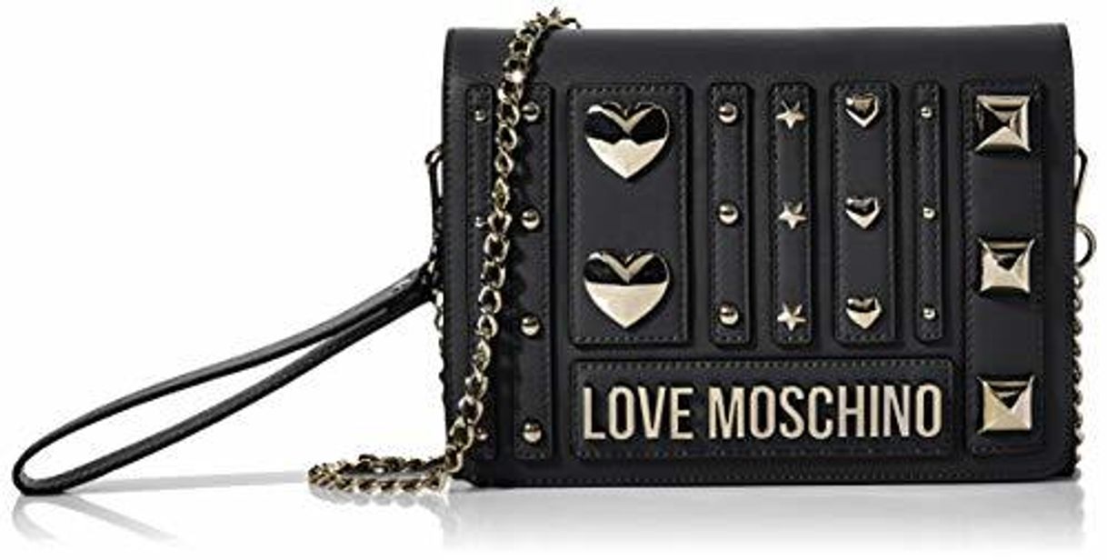 Moda Love Moschino - Borsa Pu, Bolso de mano Mujer, Negro