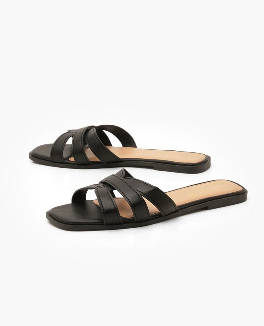 Fashion Cross Strap Slides | boohoo