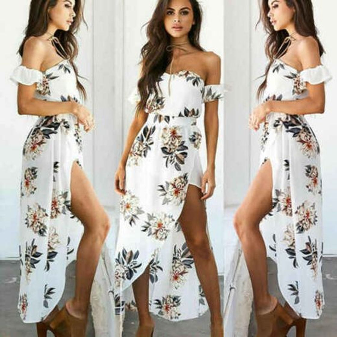 Moda CCTor Elegante sin tirantes maxi vestido de las mujeres sexy cintura hueco