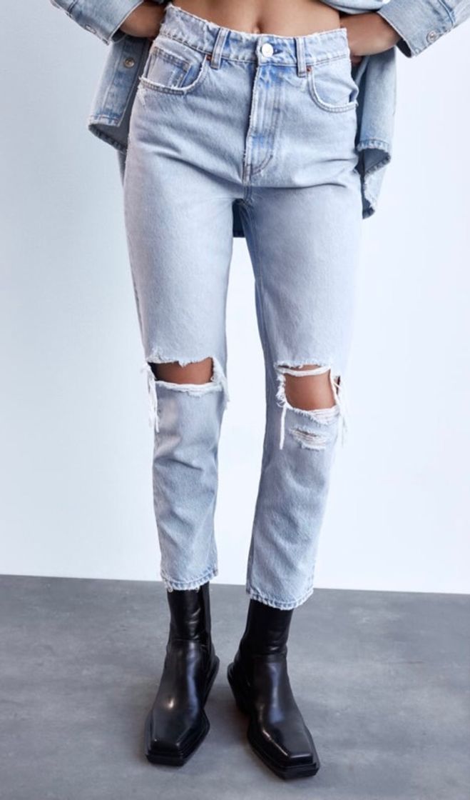 Social Jeans Mom Fit Rasgões 