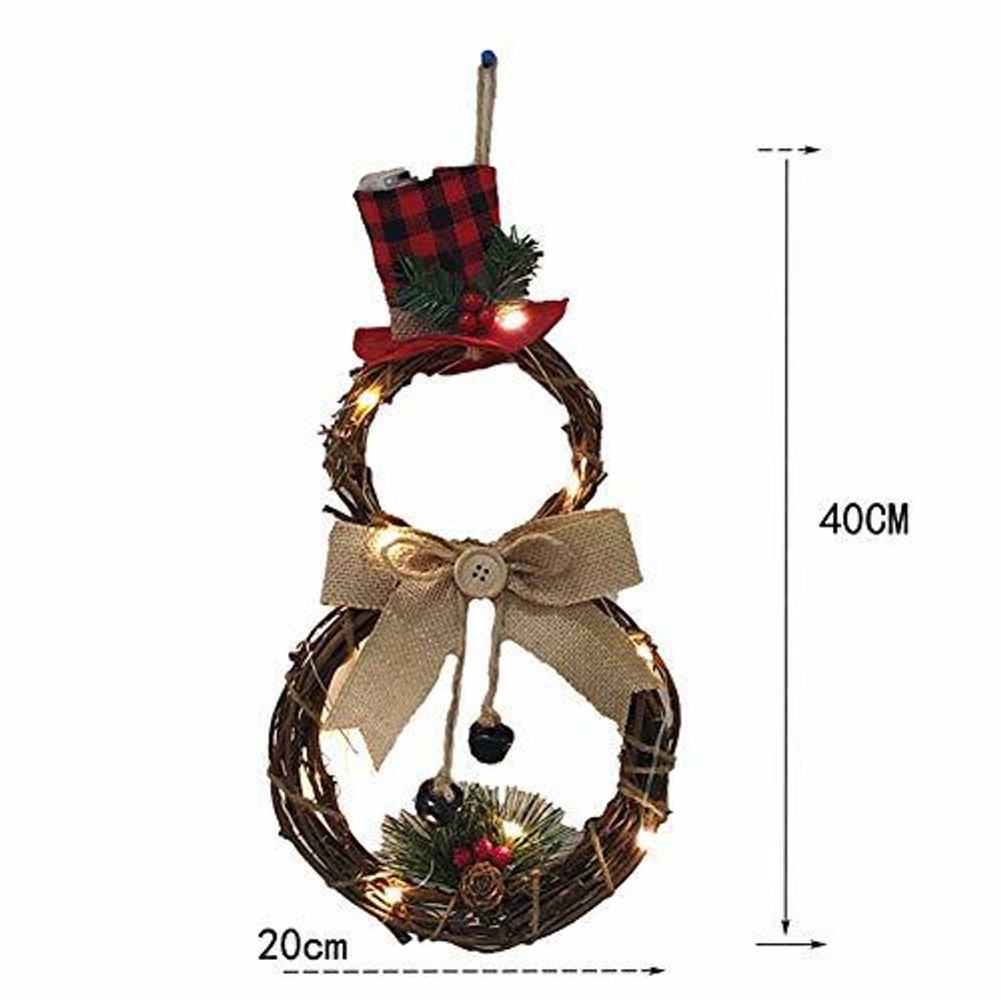 Producto SELUXU Snowman Xmas árbol de Navidad Corona Ventana Ventana Pared Colgante Ornamento