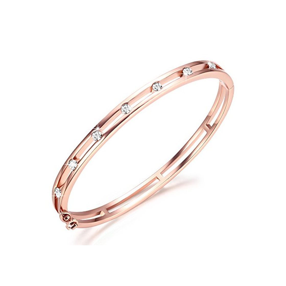 Fashion GEORGE · SMITH Pulseras Oro Rosa para Mujeres Pulseras Infinito Cristales de