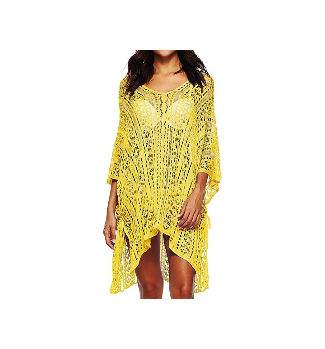 Product heekpek Mujer Borla Trajes de Baño Gasa Ropa de Playa Beach Bikini Cover Up Camisolas y Pareos Plus Size